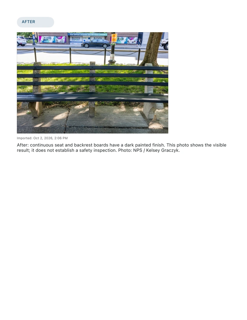 Complete second PDF page: After photo, Imported time and full maintenance result caption